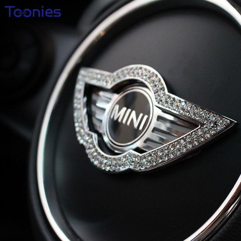 Diamond Auto Logo - Mini F56 F55 F54 Steering Wheel Logo Car Sticker Artificial Diamond ...