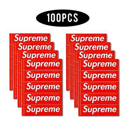 Chill Its Fake Supreme Logo - Sticker 100 PCS Waterproof and Oil Proof Sticker Decal