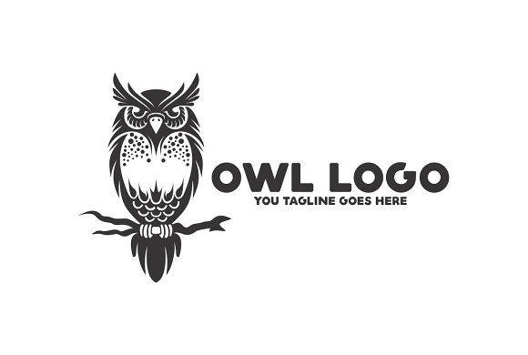 Black and White Owl Logo - Owl Logo ~ Logo Templates ~ Creative Market