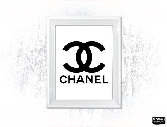 Printable Chanel Logo - Chanel Poster Chanel Print Printable Chanel Logo Coco | Etsy