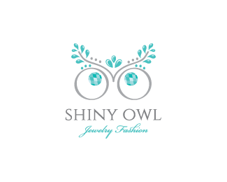 Owl Fashion Logo - Shiny owl jewelry fashion Designed