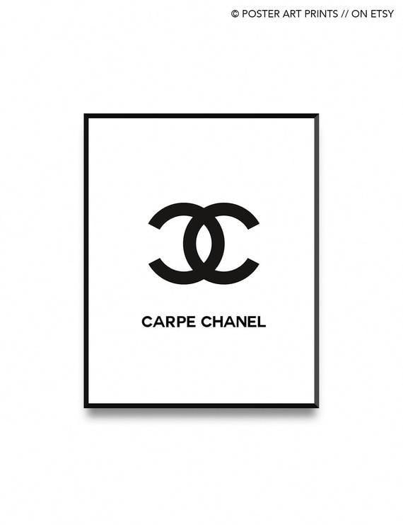 Printable Chanel Logo - Chanel print chanel fashion art chanel logo poster chanel