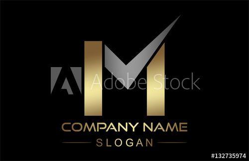Gold Check Logo - logo letter m check mark in gold and metal steel this stock