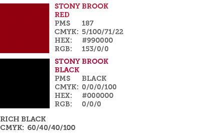 Black and Red Color Logo - Stony Brook University Brand