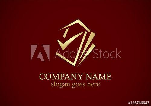 Gold Check Logo - gold paper check mark logo this stock vector and explore