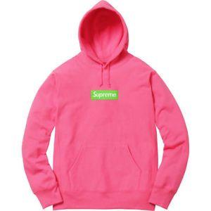 Pink Supreme Hoodie Box Logo - Brand New FW17 Pink Supreme Box Logo Hoodie Sweatshirt