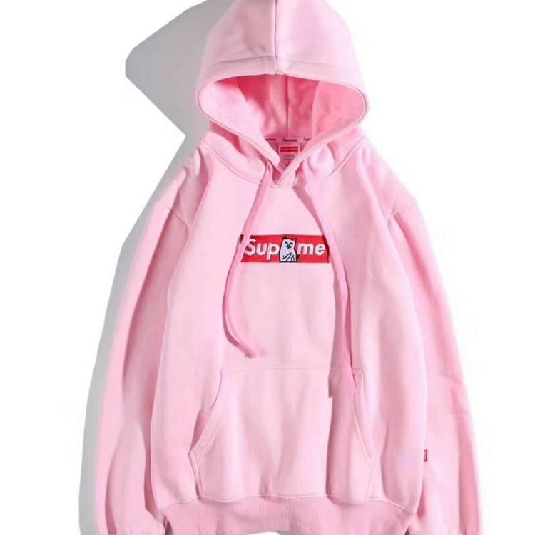 Pink Supreme Hoodie Box Logo - Cheap Supreme Red Box Logo Lovely Animal Pink Hoodie and New Jackets