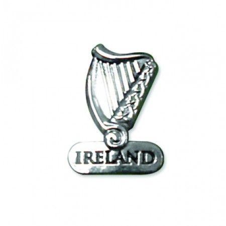 Harp of Ireland Logo - Silver Plated St. Patrick's Day Harp Designed Lapel Pin With Black ...