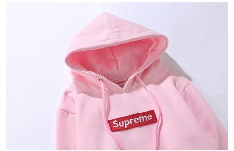Pink Supreme Hoodie Box Logo