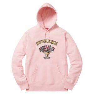 Pink Supreme Hoodie Box Logo - Supreme Centre piece Hooded Sweatshirt Pink Peach Large Box Logo | eBay