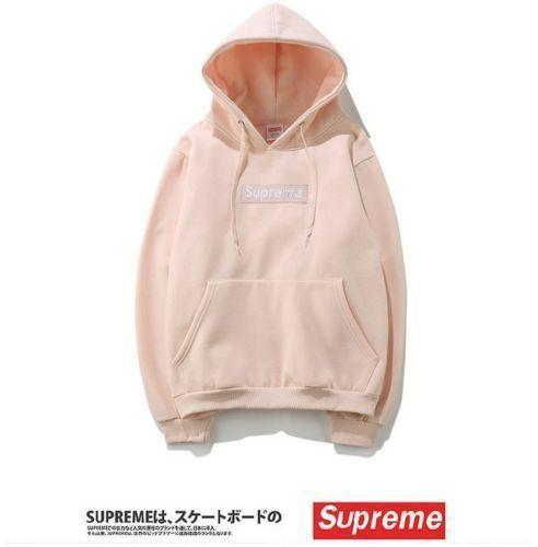 Pink Supreme Hoodie Box Logo - peach bogo hoodie supreme