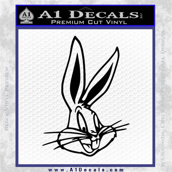 Bugs Bunny Logo - Bugs Bunny Head Decal Sticker » A1 Decals