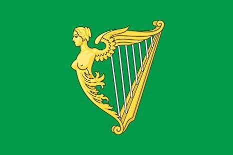 Harp of Ireland Logo - Amazon.com : DIPLOMAT-FLAGS A traditional green harp flag of Ireland ...
