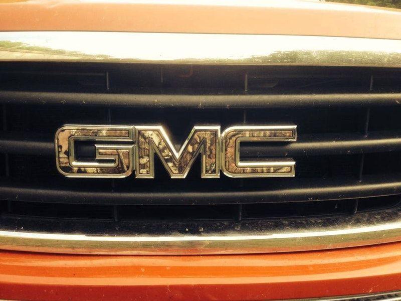 Camo GMC Logo - Camo Chevy Bowtie, Ford, Jeep, Ram Emblem Mossy Oak Graphics. Mossy