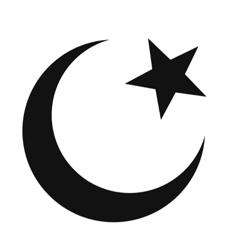 Crescent Moon Logo - Star and crescent moon. Islam symbol. The moon represents Diana