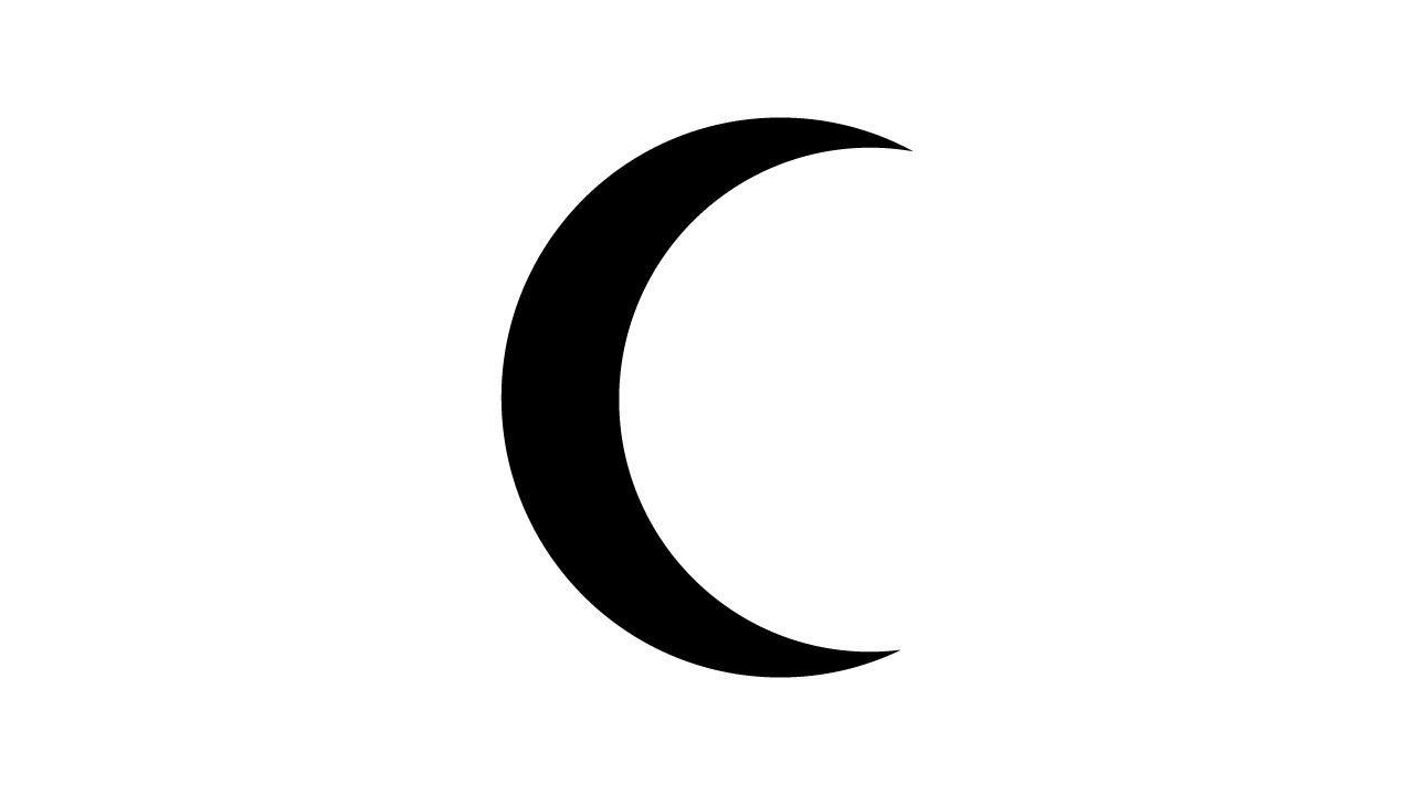 Crescent Moon Logo - Illustrator Tutorial to Make a Crescent Shape