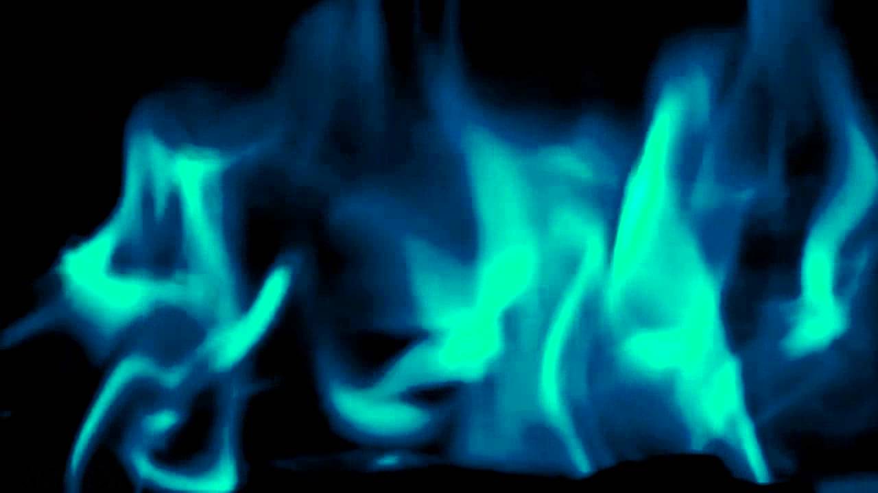 Cool Backgrounds for YouTube Logo - Cool blue flames slow motion dark blurry background effect V13852b