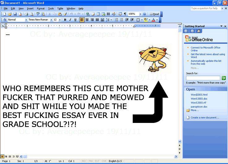 Old Microsoft Word Logo - Microsoft Word Cat