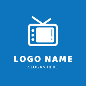 Blue TV Logo - Free TV Logo Designs. DesignEvo Logo Maker