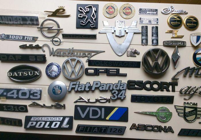 1960'S Car Logo - Lot Of 55 Car Badges Different Good Condition 1970s