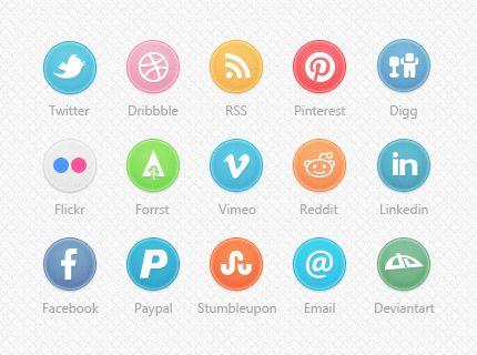 Circle Social Media Logo - Toolinfy great free social icon sets