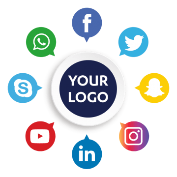 Circle Social Media Logo - Social Media PNG Image. Vectors and PSD Files
