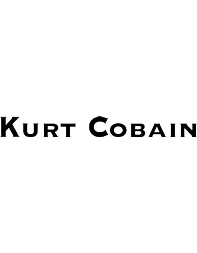 Kurt Cobain Logo - Nirvana Kurt Cobain Logo Rub-On Sticker - Black