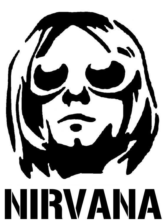 Kurt Cobain Logo - Nirvana | Stencils | Stencils, Kurt Cobain, Nirvana