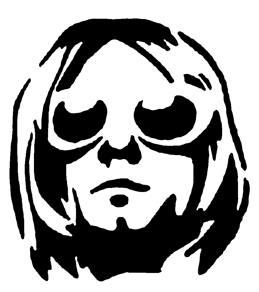 Kurt Cobain Logo - Kurt Cobain stencil template. Stencil Templates