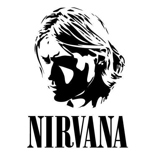 Kurt Cobain Logo - Kurt Cobain Nirvana Silhouette Sticker Decal