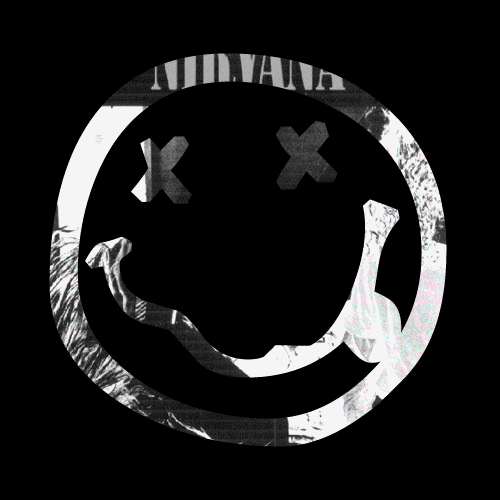 Kurt Cobain Logo - nirvana logo kurt cobain gif | WiffleGif