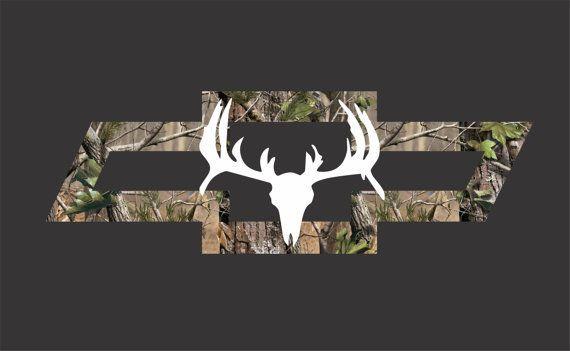 Camo GMC Logo - Fits Chevy Truck Camo Bowtie With Deer Vehicle by cigprinting ...
