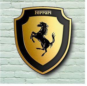 Ferrari Logo - FERRARI LOGO 2FT GARAGE WALL SIGN PLAQUE CLASSIC WORKSHOP SUPERCAR ...