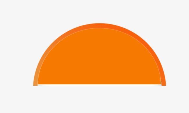 Orange Semicircle Logo - Beautiful Beautiful Orange Semicircle Title Bar, Beautiful, Fine ...