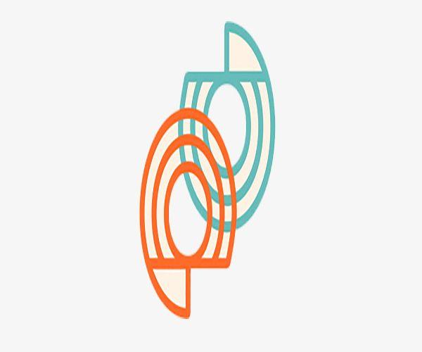 Orange Semicircle Logo - Semicircle Symbol, Blue Orange, Symbol, Simple PNG and PSD File