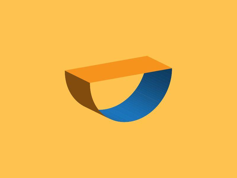 Orange Semicircle Logo - Semicircle