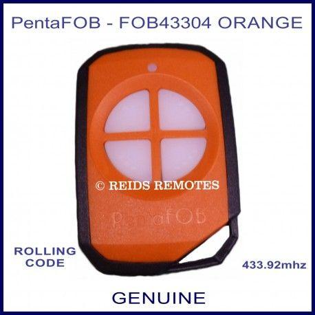 Orange Semicircle Logo - Elsema PentaFOB 43304 4 semi-circle white button orange remote