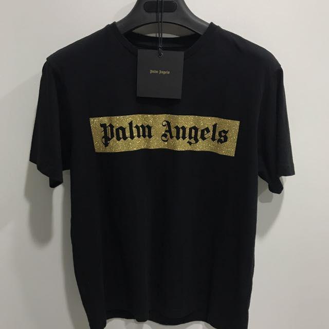 Angels Box Logo - Palm Angels Box Logo Black Cotton T-shirt, Luxury, Apparel on Carousell