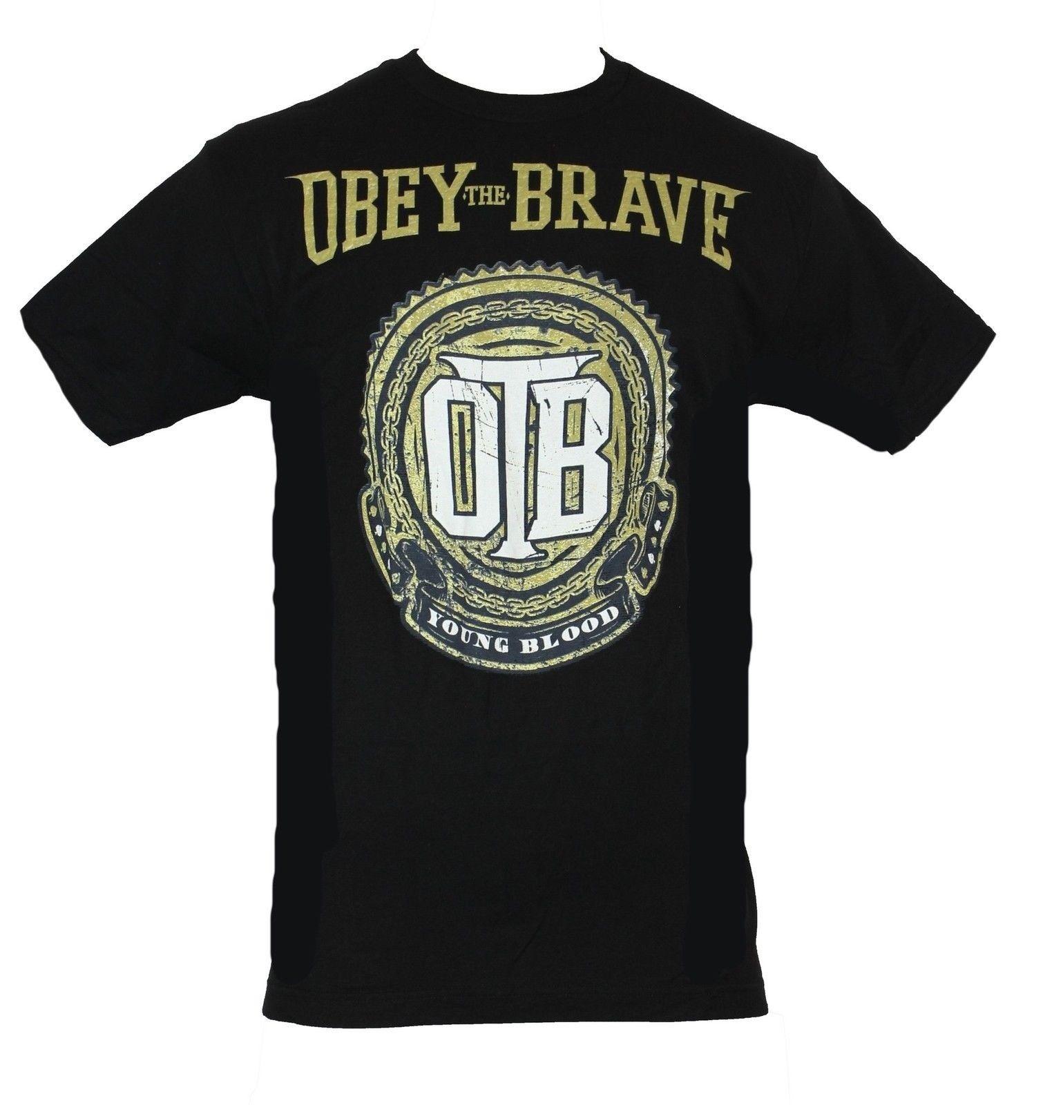 Obey the Brave Logo - Obey The Brave Mens T Shirt Young Blood Distessed OTB Logo Image ...