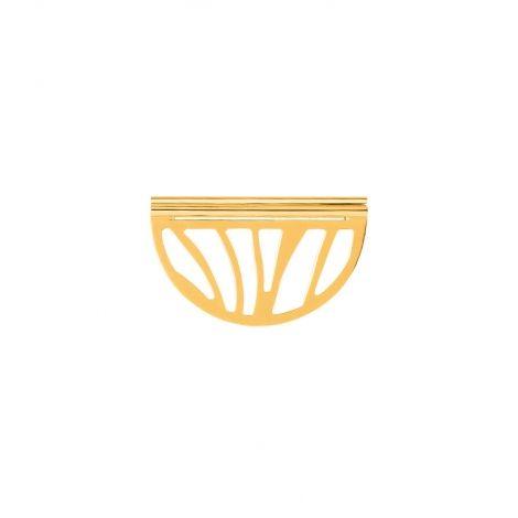 Orange Semicircle Logo - Perroquet Pendant, Semi-Circle 50mm, Gold finish - Les Georgettes