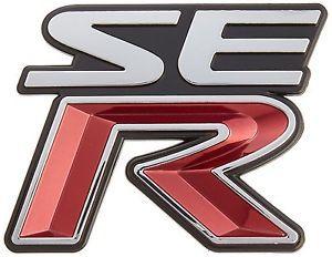 Silver R Logo - Details About Nissan Lovers Sentra SE R Spec V Rear Trunk Emblem Logo SER Badge Red Silver