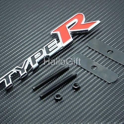 Silver R Logo - New Type R Logo Grill Grille Emblem (UNIVERSAL FITMENT FOR ALL ...
