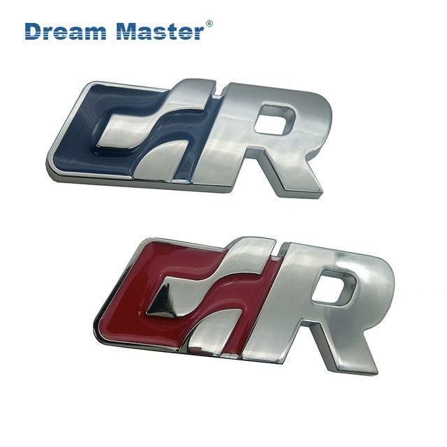 Silver R Logo - US $1.94 10% OFF|1PCS metal 3D Chrome GR R line Logo Badge Emblem Rline  Racing Car Sticker for VW Golf 5 6 7 Touareg Tiguan Passat B6 B7 Jetta -in  Car ...