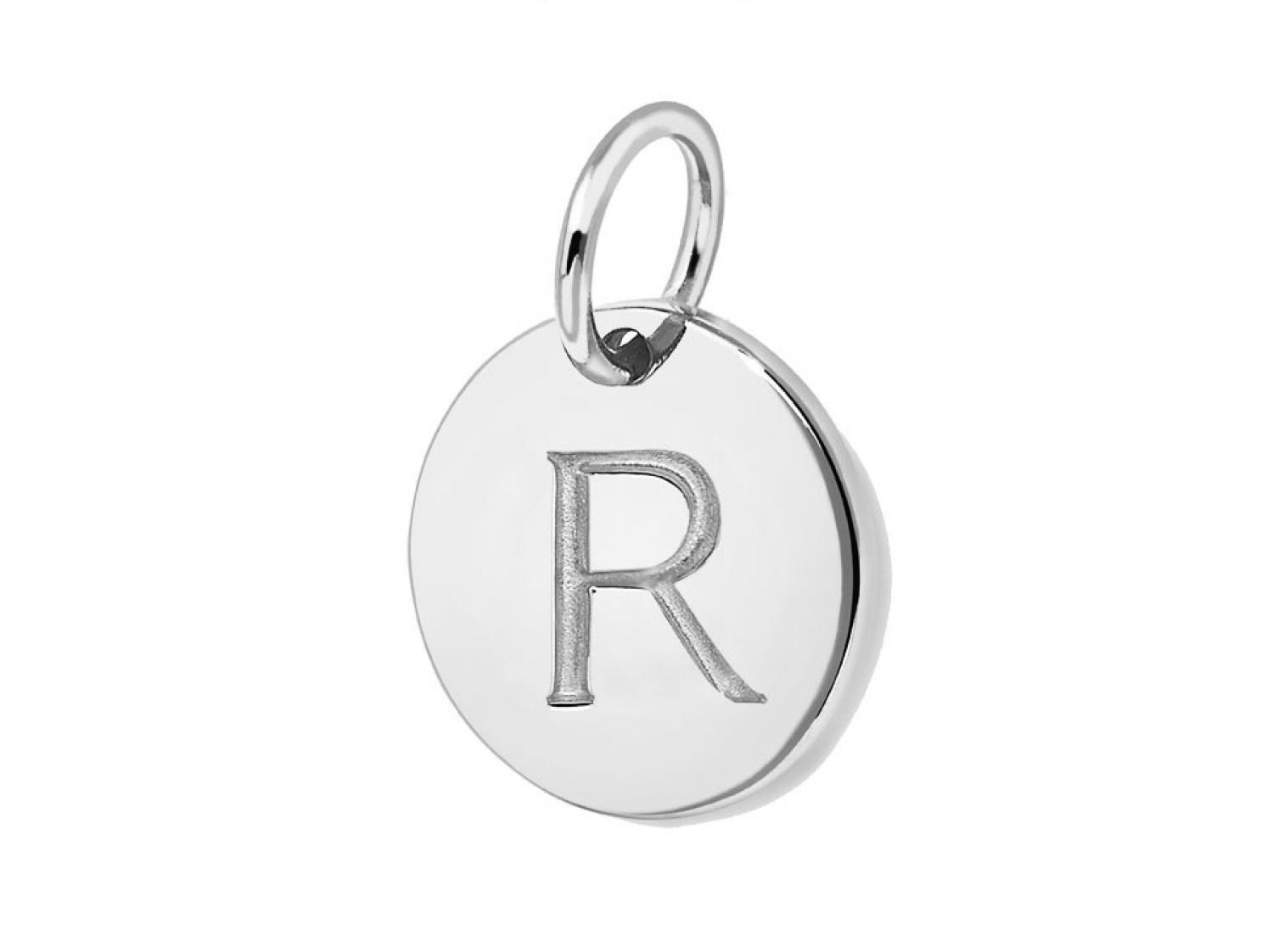Silver R Logo - Missoma Silver Initial R Disc in Metallic - Lyst