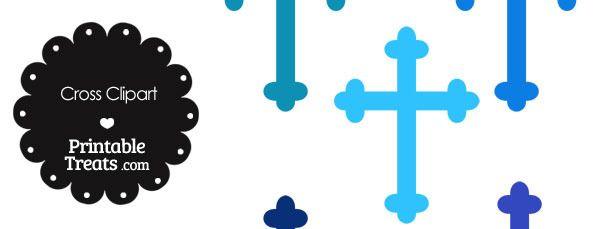 Printable Blue Cross Logo - Cross Clipart in Shades of Blue — Printable Treats.com