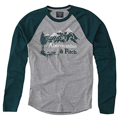 Abercrombie Clothing Logo - Abercrombie Men's Logo Graphic Raglan Tee T-Shirt, Size S, Heather ...