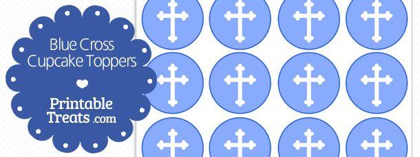 Printable Blue Cross Logo - Blue Cross Cupcake Toppers — Printable Treats.com