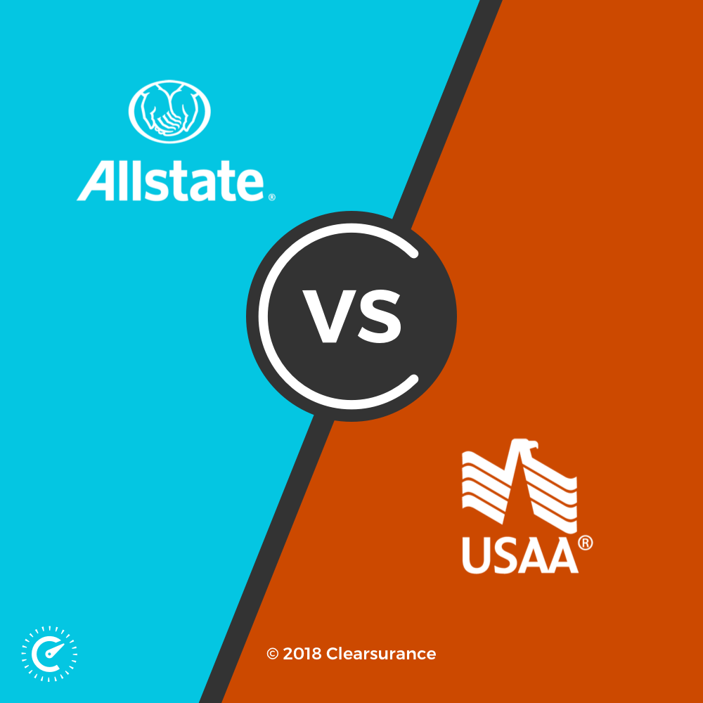 USAA Logo - Allstate vs. USAA: Consumer Ratings | Clearsurance