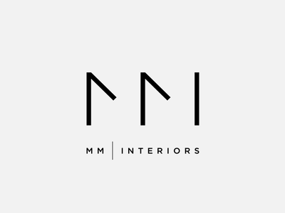 Elegant Black and White Logo - MM Interiors logo design. Logotypes. Logo design