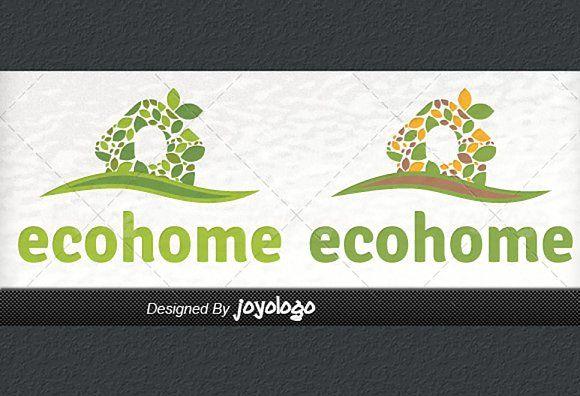 Green Builder Logo - Pixel Leafs Eco Green Home Logo ~ Logo Templates ~ Creative Market